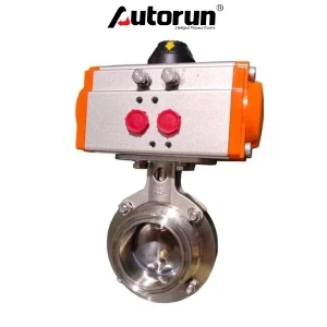 Pneumatic matvæli bekk Butterfly loki